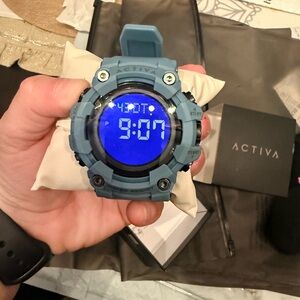 Ativa Teal Blue Rugged Digital Sports Watch